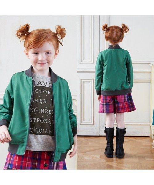 BREEZE（ブリーズ）の「ネット限定2柄リバーシブルブルゾン（ブルゾン・キッズ・レッド/カーキ・100/120/130/90/80/110/95/140）」の7枚目の写真