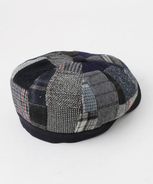 green label relaxing（グリーンレーベルリラクシング）の「・[グリッロ] BC GRILLO PATCH/W キャスケット◆（ハンチング/ベレー帽・メンズ・ダークグレー/ダークブラウン・FREE）」の4枚目の写真