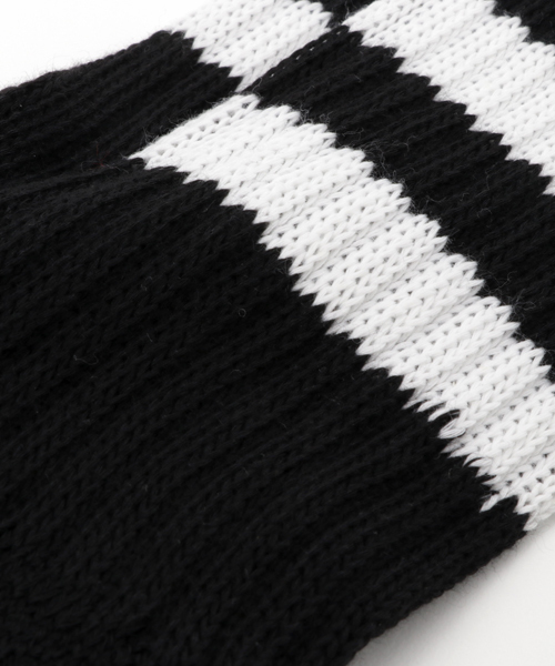 WEGO（ウィゴー）の「WEGO/ベーシックラインソックス（ソックス/靴下・メンズ・ブラック/ホワイト/トリコロール・FREE）」の6枚目の写真