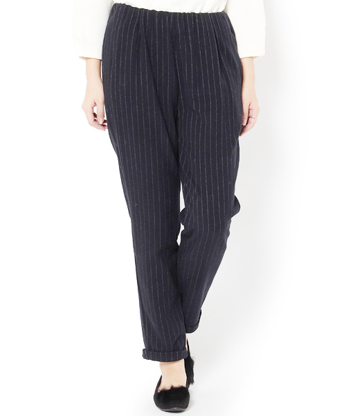 laboratory work（ラボラトリーワーク）の「ＴＲ起毛裾ダブル付けゴムパンツ（その他パンツ・レディース・ネイビー/ブラック/グレー系その他・MEDIUM）」の2枚目の写真