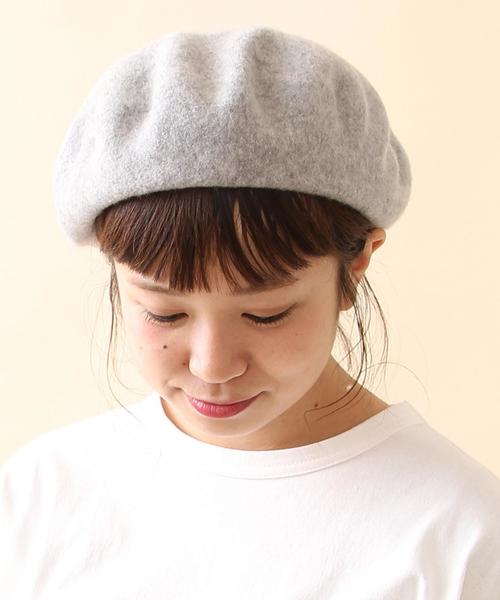 coen(コーエン)の「カラーベレー3(ハンチング/ベレー帽・レディース・ベージュ/ワインレッド/ブラック/グレー・FREE)」の3枚目の写真