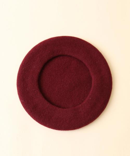 coen(コーエン)の「カラーベレー3(ハンチング/ベレー帽・レディース・ベージュ/ワインレッド/ブラック/グレー・FREE)」の5枚目の写真
