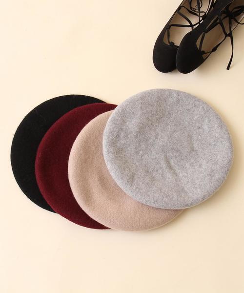 coen(コーエン)の「カラーベレー3(ハンチング/ベレー帽・レディース・ベージュ/ワインレッド/ブラック/グレー・FREE)」の7枚目の写真