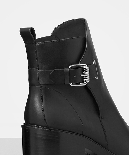 ALLSAINTS(オールセインツ)の「MEERA(ブーツ・レディース・ブラック/チャコールグレー・3/4/5)」の4枚目の写真
