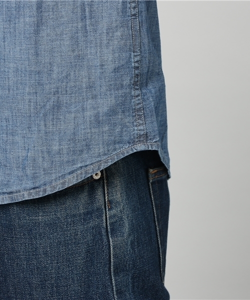 Denim & Supply Ralph Lauren（デニムアンドサプライラルフローレン）の「スリム シャンブレー ウエスタン シャツ（シャツ/ブラウス・メンズ・ブルー系9・X-SMALL/LARGE/MEDIUM/SMALL/X-LARGE）」の5枚目の写真