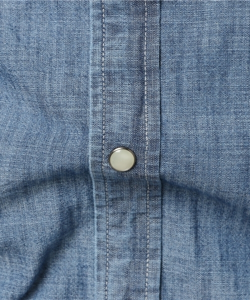 Denim & Supply Ralph Lauren（デニムアンドサプライラルフローレン）の「スリム シャンブレー ウエスタン シャツ（シャツ/ブラウス・メンズ・ブルー系9・X-SMALL/LARGE/MEDIUM/SMALL/X-LARGE）」の7枚目の写真