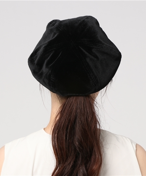 Heather（ヘザー）の「ベロアベレー 765010（ハンチング/ベレー帽・レディース・ブラック/ブラウン系その他/ネイビー・FREE）」の5枚目の写真