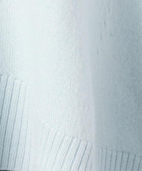 green label relaxing（グリーンレーベルリラクシング）の「KF ウールカシミヤ ワイド リッタイ Vネック ニット ◆（ニット/セーター・レディース・ライトグレー/ライトブルー/ベージュ/ネイビー/オフホワイト/オリーブ/ピンク/イエロー・FREE）」の21枚目の写真