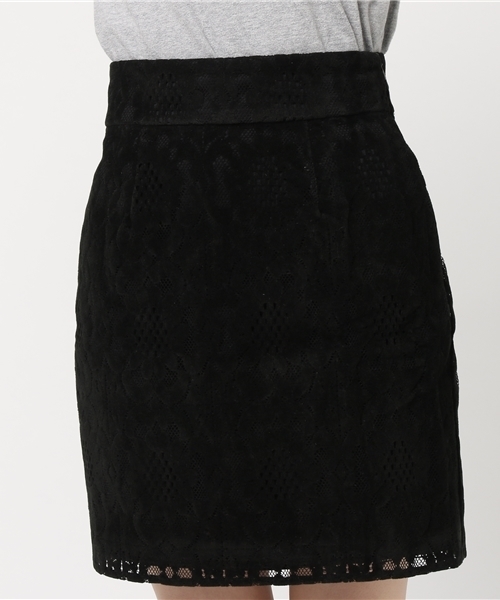 RAY CASSIN（レイカズン）の「スウェードレースミニスカート（スカート・レディース・ブラック/ネイビー/キャメル・FREE）」の10枚目の写真