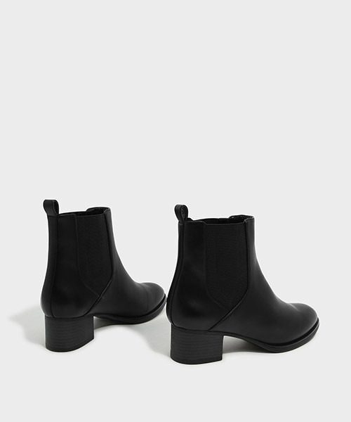 CHARLES & KEITH（チャールズ & キース）の「チェルシーカフブーツ / CHELSEA CALF BOOTS（ブーツ・レディース・バーガンディー/ブラック・23cm/22.5cm/23.5cm/25.5cm/24.5cm/25cm）」の6枚目の写真