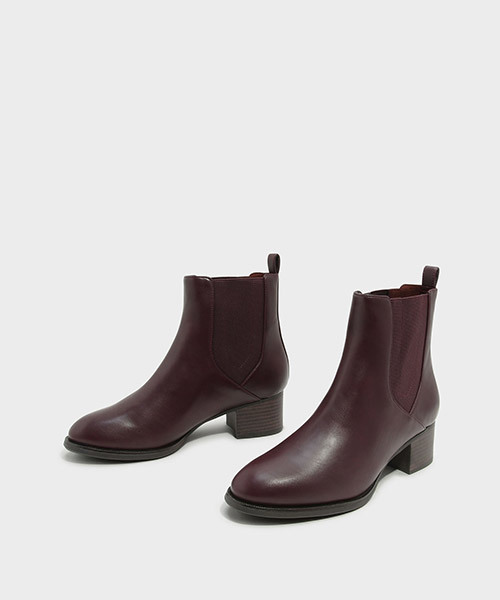 CHARLES & KEITH（チャールズ & キース）の「チェルシーカフブーツ / CHELSEA CALF BOOTS（ブーツ・レディース・バーガンディー/ブラック・23cm/22.5cm/23.5cm/25.5cm/24.5cm/25cm）」の10枚目の写真