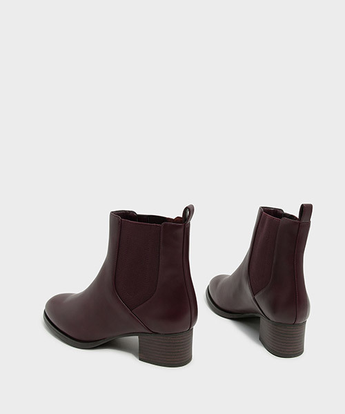 CHARLES & KEITH（チャールズ & キース）の「チェルシーカフブーツ / CHELSEA CALF BOOTS（ブーツ・レディース・バーガンディー/ブラック・23cm/22.5cm/23.5cm/25.5cm/24.5cm/25cm）」の12枚目の写真