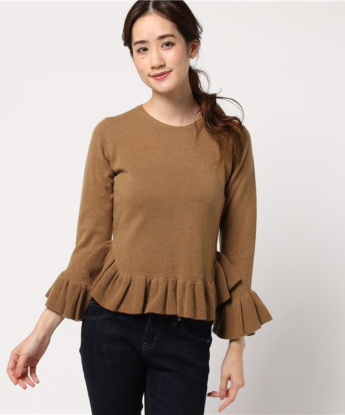 ESTNATION エストネーション フリルネックニットコクーンスカートセット ESTNATION エストネーション フリルネックニットコクーンスカート