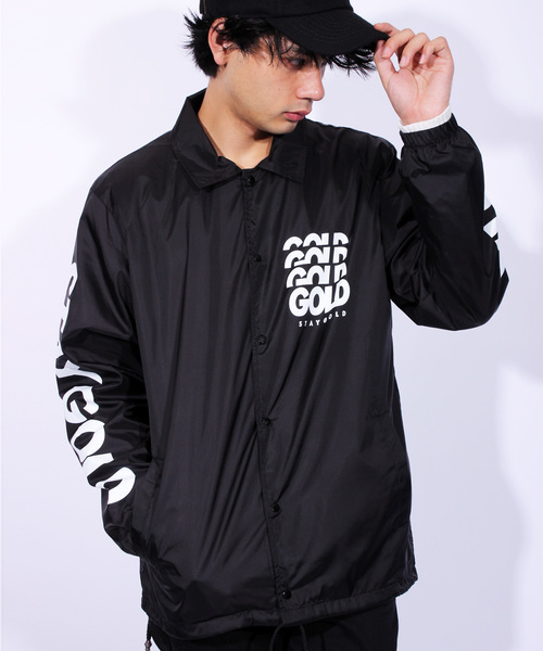 ８(eight)（エイト）の「ロゴ コーチジャケット ナイロンジャケット（ナイロンジャケット・メンズ・ブラック/ネイビー/カーキ/ワイン・MEDIUM/LARGE/X-LARGE）」の2枚目の写真