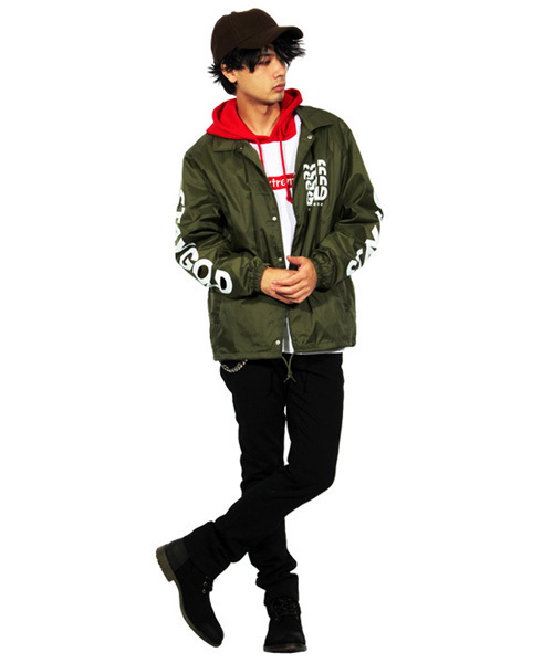 ８(eight)（エイト）の「ロゴ コーチジャケット ナイロンジャケット（ナイロンジャケット・メンズ・ブラック/ネイビー/カーキ/ワイン・MEDIUM/LARGE/X-LARGE）」の7枚目の写真