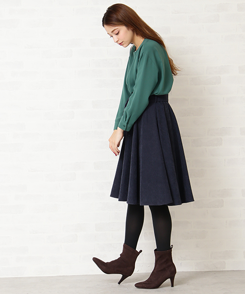 N.（N. Natural Beauty Basic）（エヌエヌナチュラルビューティーベーシック）の「ドレープフォルムジョーゼットブラウス（シャツ/ブラウス・レディース・グレー/ネイビー/グリーン・MEDIUM）」の18枚目の写真