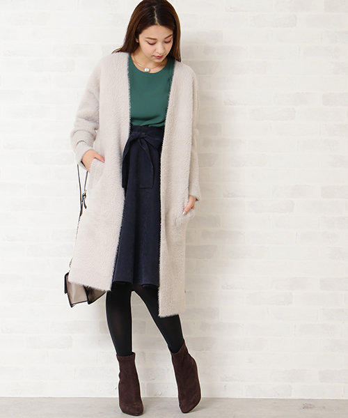 N.（N. Natural Beauty Basic）（エヌエヌナチュラルビューティーベーシック）の「ドレープフォルムジョーゼットブラウス（シャツ/ブラウス・レディース・グレー/ネイビー/グリーン・MEDIUM）」の19枚目の写真