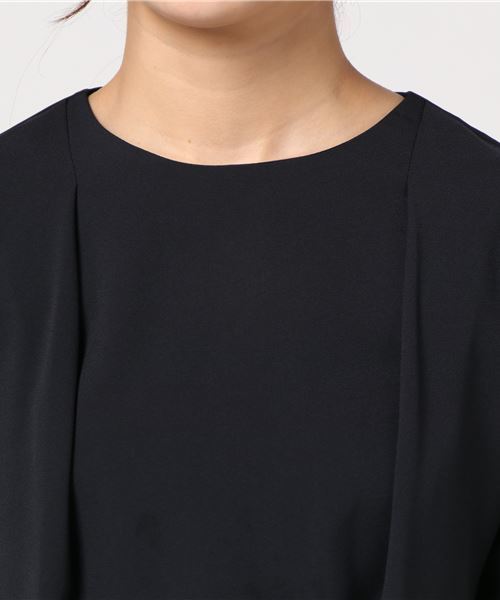 N.（N. Natural Beauty Basic）（エヌエヌナチュラルビューティーベーシック）の「ドレープフォルムジョーゼットブラウス（シャツ/ブラウス・レディース・グレー/ネイビー/グリーン・MEDIUM）」の6枚目の写真