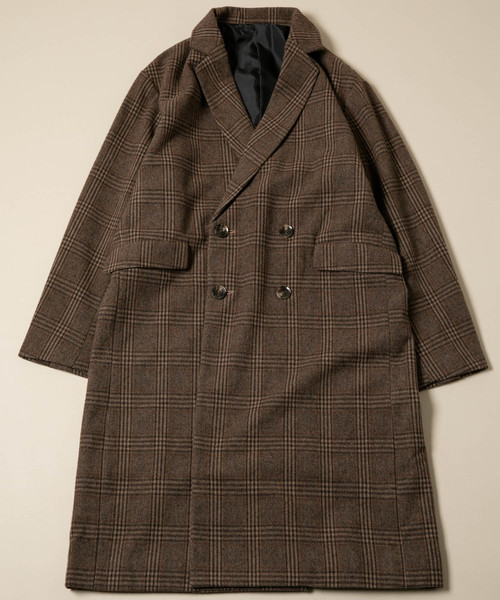 AIVER(アイバー)の「CASPER JOHN AIVER オーバーサイズダブルチェスターコート(チェスターコート)」|ブラウン