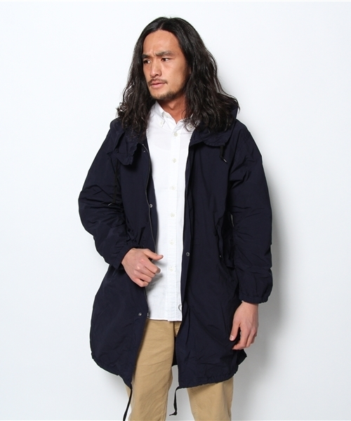 コモリ、モッズコート、炭グレー、長く着れるシルエット、シンプル、 コモリ、モッズコート、炭グレー、長く着れるシルエット、シンプル、