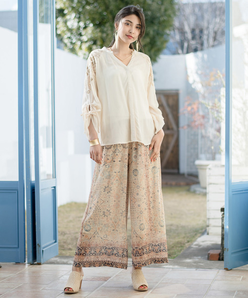 Goa ゴア の Oriental Rug プリントシフォン ワイドパンツ その他パンツ Wear