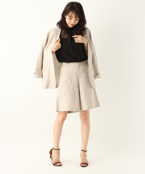 A part by(アパートバイ)の「LiRyキュロットパンツ 787758(その他パンツ・レディース・ベージュ/ネイビー・MEDIUM/LARGE)」の3枚目の写真