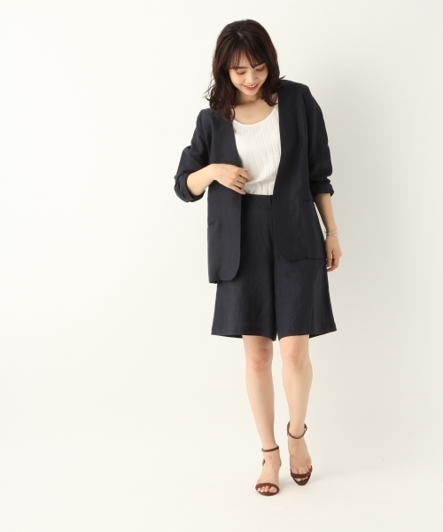 A part by(アパートバイ)の「LiRyキュロットパンツ 787758(その他パンツ・レディース・ベージュ/ネイビー・MEDIUM/LARGE)」の6枚目の写真