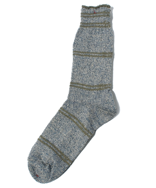 JOURNAL STANDARD J.S HOMESTEAD（ジャーナルスタンダードホームステッド）の「L/S ボーダークルーソックス（ソックス/靴下・メンズ・チャコールグレー/ダークブルー/グリーン系その他/マスタード・FREE）」の3枚目の写真