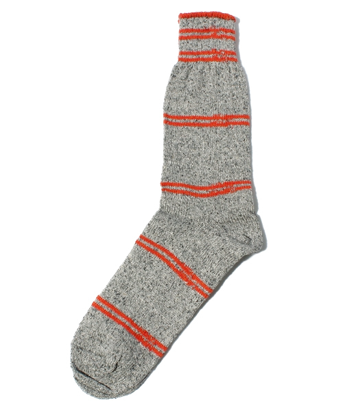 JOURNAL STANDARD J.S HOMESTEAD（ジャーナルスタンダードホームステッド）の「L/S ボーダークルーソックス（ソックス/靴下・メンズ・チャコールグレー/ダークブルー/グリーン系その他/マスタード・FREE）」の2枚目の写真