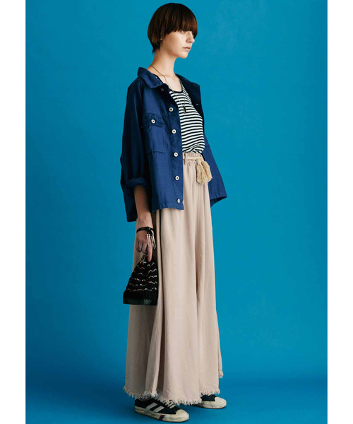 MEDE19F（メデジュウキュウ）の「MEDE19F 製品染めルーズワークジャケット（ミリタリージャケット・レディース・アイボリー/ネイビー・3/1/2）」の17枚目の写真