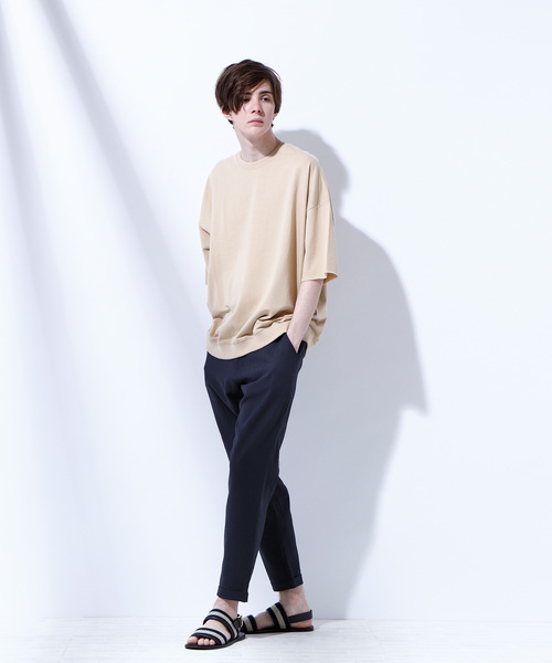 EMMA CLOTHES(エマクローズ)の「ロールアップ仕様アンクル丈リネンパンツ(その他パンツ・メンズ・ブラック/ベージュ/ネイビー・M/L)」の6枚目の写真