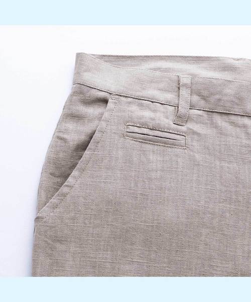 EMMA CLOTHES(エマクローズ)の「ロールアップ仕様アンクル丈リネンパンツ(その他パンツ・メンズ・ブラック/ベージュ/ネイビー・M/L)」の11枚目の写真