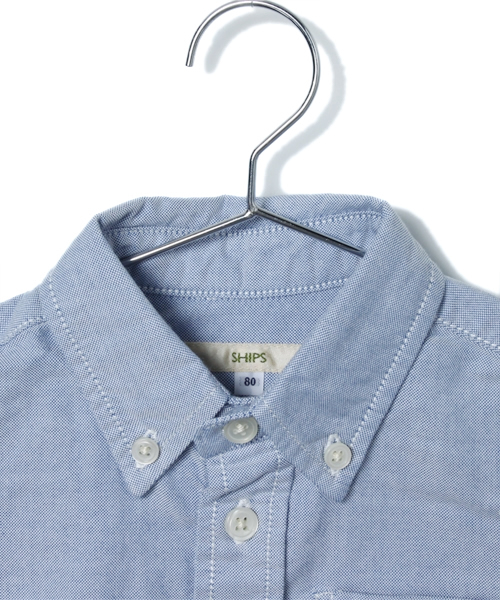 SHIPS KIDS（シップスキッズ）の「SHIPS KIDS:オックスフォード ボタンダウン ショートスリーブ(baby)（シャツ/ブラウス・キッズ・ホワイト/ライトブルー・80/90）」の4枚目の写真