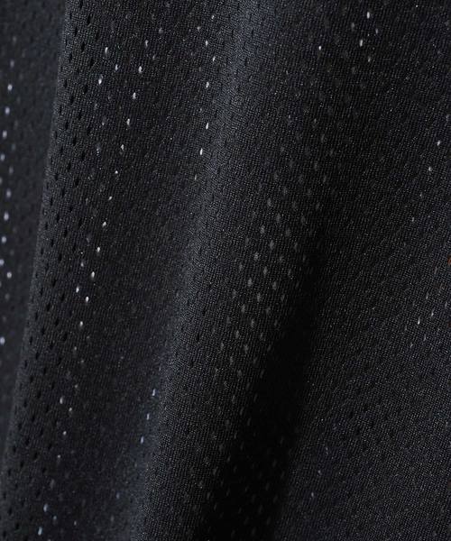 メッシュラインプリント5分袖Tシャツ メッシュラインプリント5分袖Tシャツ