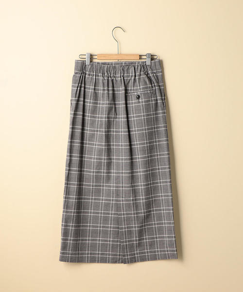 coen（コーエン）の「コットンチェックストレッチタイトロングスカート（スカート・レディース・グレー/ブラウン・MEDIUM/LARGE）」の12枚目の写真