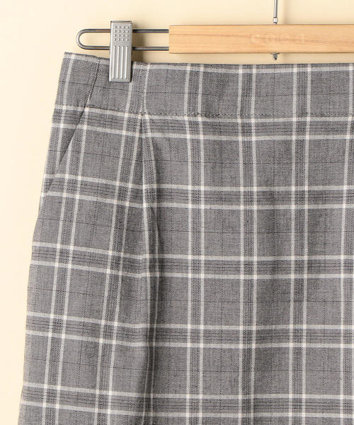coen（コーエン）の「コットンチェックストレッチタイトロングスカート（スカート・レディース・グレー/ブラウン・MEDIUM/LARGE）」の10枚目の写真