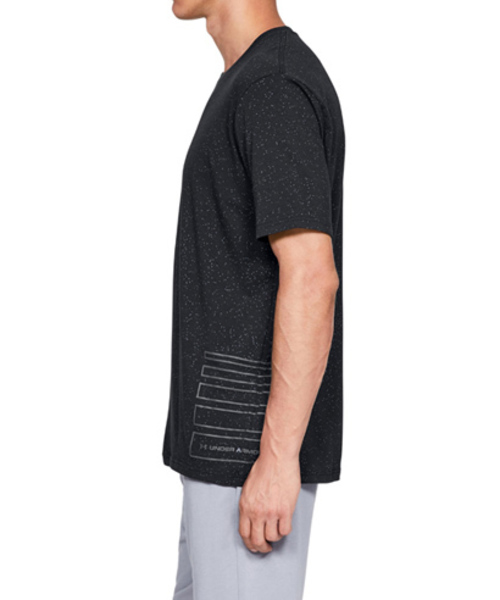UNDER ARMOUR（アンダーアーマー）の「メンズ ライフスタイルＴ半袖シャツ /  スペックルプリントショートスリーブ（Tシャツ/カットソー・メンズ・ブラック×グレー/チャコールグレー・LG/MD/SM）」の6枚目の写真
