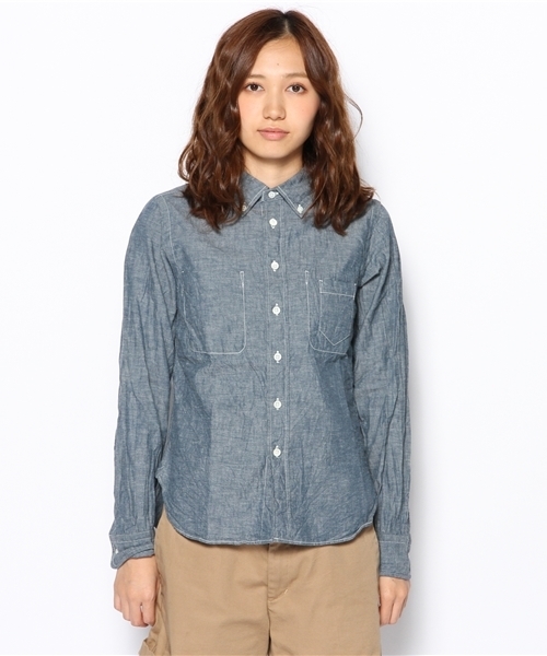 BEAMS BOY（ビームスボーイ）の「△Sanca / シャンブレーミニ B.D.シャツ（シャツ/ブラウス・レディース・インディゴブルー・ONE SIZE）」の2枚目の写真