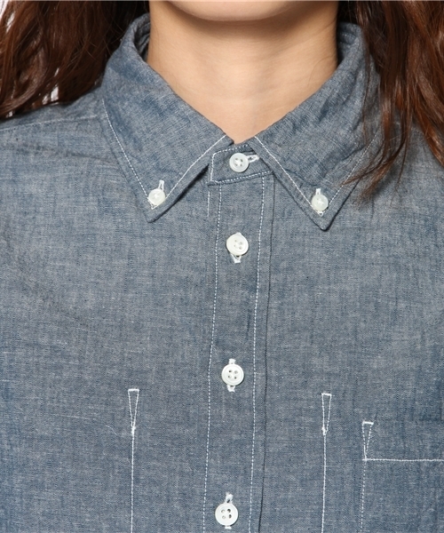 BEAMS BOY（ビームスボーイ）の「△Sanca / シャンブレーミニ B.D.シャツ（シャツ/ブラウス・レディース・インディゴブルー・ONE SIZE）」の5枚目の写真
