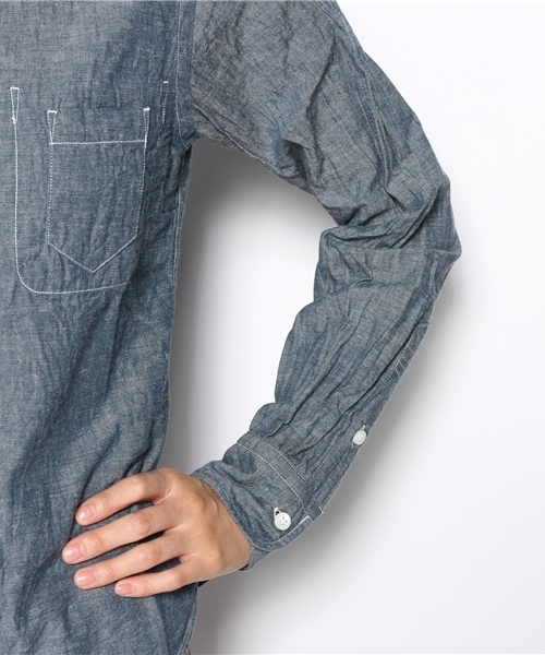 BEAMS BOY（ビームスボーイ）の「△Sanca / シャンブレーミニ B.D.シャツ（シャツ/ブラウス・レディース・インディゴブルー・ONE SIZE）」の6枚目の写真