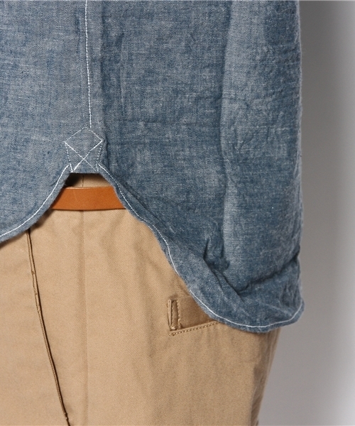 BEAMS BOY（ビームスボーイ）の「△Sanca / シャンブレーミニ B.D.シャツ（シャツ/ブラウス・レディース・インディゴブルー・ONE SIZE）」の8枚目の写真