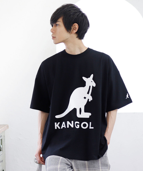 KANGOL（カンゴール）の「MONO-MART×KANGOL 別注ロゴ刺繍 プリント ビッグシルエットカットソー（Tシャツ/カットソー・メンズ・ホワイト/ブラック/ダークグリーン/ネイビー/ブラウン/グレー/イエロー/オレンジ/ライトブルー/ライトグリーン/サンドベージュ/ボルドー/ホワイト系その他/ブラック系その他/パープル系その他/オレンジ系その他/ベージュ系その他/グリーン系その他/ホワイト系その他2/ホワイト系その他3/ブラック系その他2/ブラック系その他3/ベージュ系その他2・FREE）」の6枚目の写真