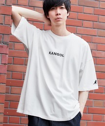 KANGOL | ▽WEB限定 MONO-MART×KANGOL 別注ロゴ刺繍 プリント半袖 BIG Tee ビッグシルエットカットソー(Tシャツ/カットソー)
