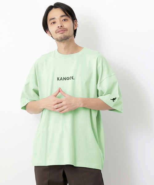 KANGOL（カンゴール）の「MONO-MART×KANGOL 別注ロゴ刺繍 プリント ビッグシルエットカットソー（Tシャツ/カットソー・メンズ・ホワイト/ブラック/ダークグリーン/ネイビー/ブラウン/グレー/イエロー/オレンジ/ライトブルー/ライトグリーン/サンドベージュ/ボルドー/ホワイト系その他/ブラック系その他/パープル系その他/オレンジ系その他/ベージュ系その他/グリーン系その他/ホワイト系その他2/ホワイト系その他3/ブラック系その他2/ブラック系その他3/ベージュ系その他2・FREE）」の15枚目の写真