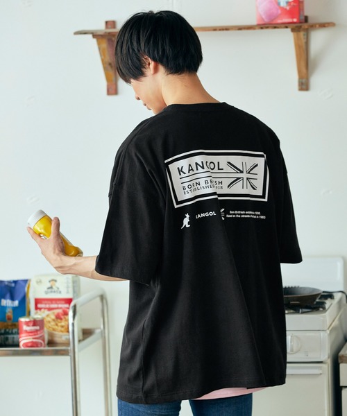 KANGOL（カンゴール）の「MONO-MART×KANGOL 別注ロゴ刺繍 プリント ビッグシルエットカットソー（Tシャツ/カットソー・メンズ・ホワイト/ブラック/ダークグリーン/ネイビー/ブラウン/グレー/イエロー/オレンジ/ライトブルー/ライトグリーン/サンドベージュ/ボルドー/ホワイト系その他/ブラック系その他/パープル系その他/オレンジ系その他/ベージュ系その他/グリーン系その他/ホワイト系その他2/ホワイト系その他3/ブラック系その他2/ブラック系その他3/ベージュ系その他2・FREE）」の8枚目の写真