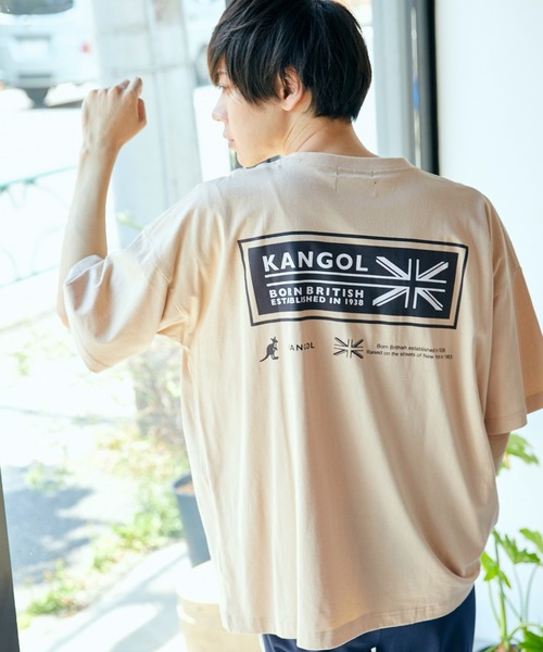 KANGOL（カンゴール）の「MONO-MART×KANGOL 別注ロゴ刺繍 プリント ビッグシルエットカットソー（Tシャツ/カットソー・メンズ・ホワイト/ブラック/ダークグリーン/ネイビー/ブラウン/グレー/イエロー/オレンジ/ライトブルー/ライトグリーン/サンドベージュ/ボルドー/ホワイト系その他/ブラック系その他/パープル系その他/オレンジ系その他/ベージュ系その他/グリーン系その他/ホワイト系その他2/ホワイト系その他3/ブラック系その他2/ブラック系その他3/ベージュ系その他2・FREE）」の13枚目の写真