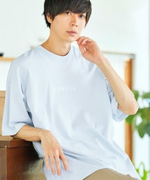 KANGOL | ▽WEB限定 MONO-MART×KANGOL 別注ロゴ刺繍 プリント半袖 BIG Tee ビッグシルエットカットソー(Tシャツ/カットソー)