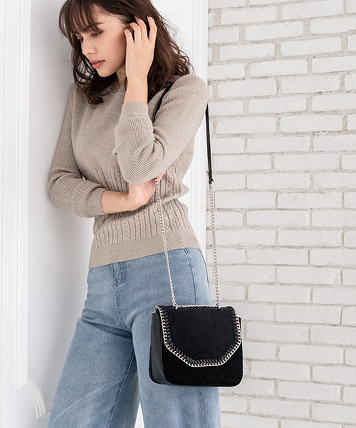 fifth（フィフス）の「ベロアカラーショルダーバッグ（ショルダーバッグ・レディース・ブラック/グレー/ピンク・FREE）」の16枚目の写真