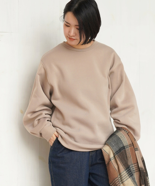 rps(アールピーエス)の「袖タック裏毛プルオーバー(スウェット・レディース・杢グレー/ブラック/ベージュ/パープル・M)」の4枚目の写真