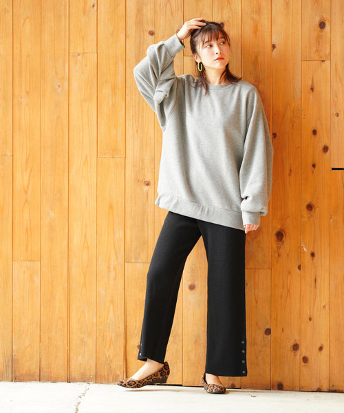 rps(アールピーエス)の「袖タック裏毛プルオーバー(スウェット・レディース・杢グレー/ブラック/ベージュ/パープル・M)」の5枚目の写真